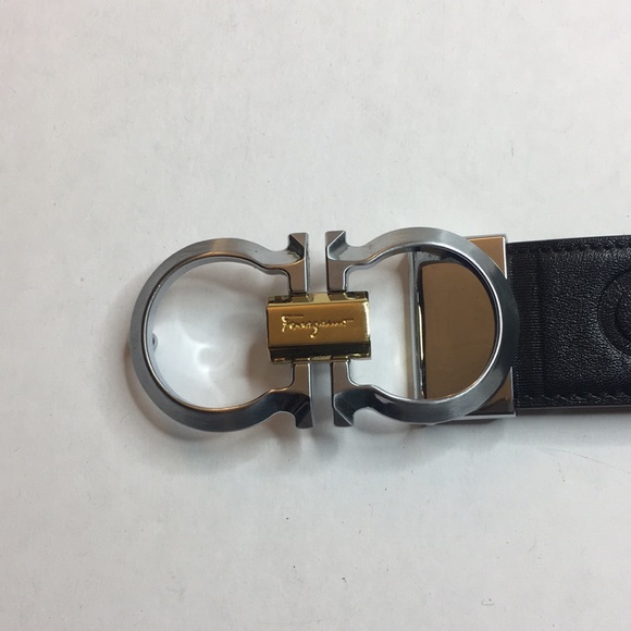 Salvatore Ferragamo Mens Belt pebbled Leather 32in - Picture 3 of 7